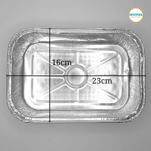 Alupaq Bandeja De Aluminio Descartable Con Tapa F-100 X 200 Unid 2