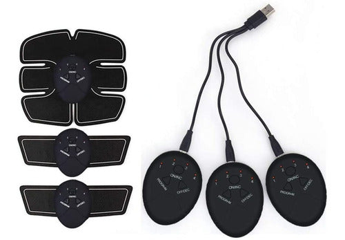 Smart Fitness Electro Stimulator USB Charger + 3 Bands + Ab Wheel 5