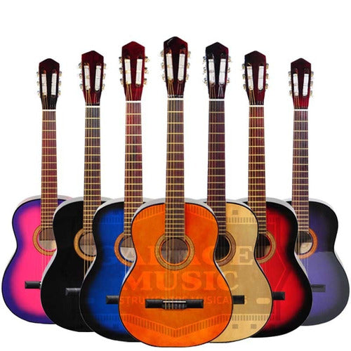 GarageMusic Electro Criolla Clasica Guitarra con Funda Acolchada Manivela y CD 5