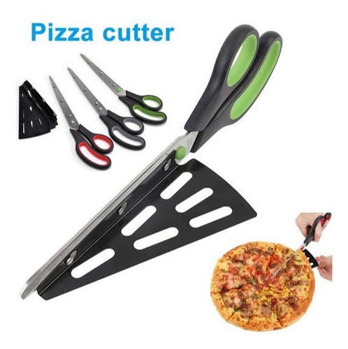 Set of 3 Kitchen Scissors Spatula Pizza Cake Cutter Steel 3