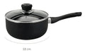 Hudson 7-Piece Black Non-Stick Teflon Cookware Set with Jar 2