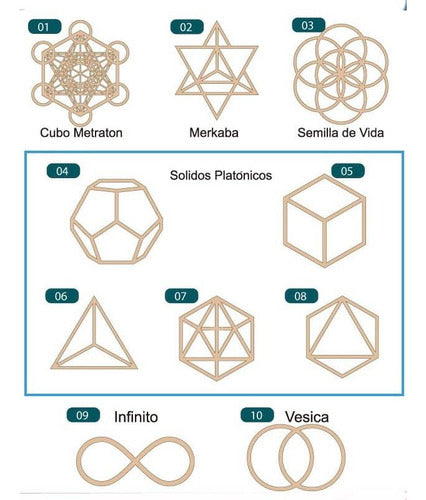 Geometría Sagrada Caladas Fibro Fácil 10cm X10 Unidades 2