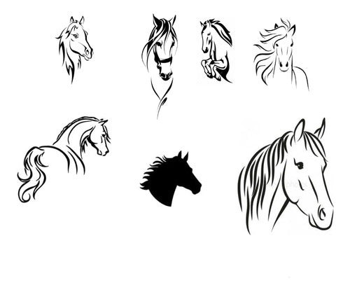 Stencil Caballos X 7 Set 0