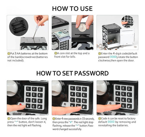 Vcetrcpl Miniature Electronic Savings Box with Password 7