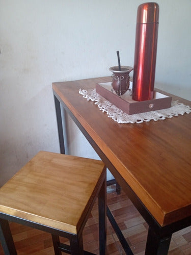 Desayunador Estilo Industrial Con Banqueta De Regalo 0