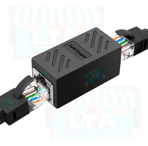 Cupla Red Cat6a Conector Rj45 Hembra Blindado Gtía. X Vida 1