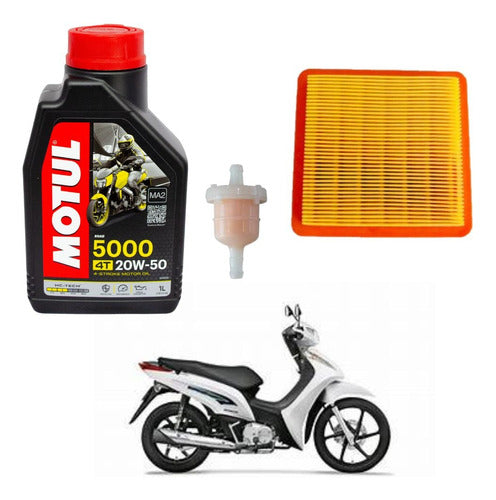 Motul Kit Service Honda Biz C 125 Motul 5000 + Wega Filter 0