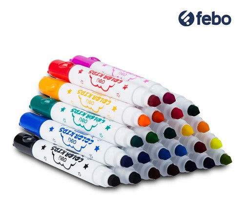 Deli Fibra Markers EC10420 X24 Kids Febo 1