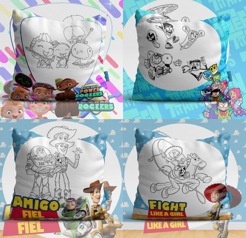 Plantillas Almohadones Tazas Colorear Dia Del Niño Infantil 4