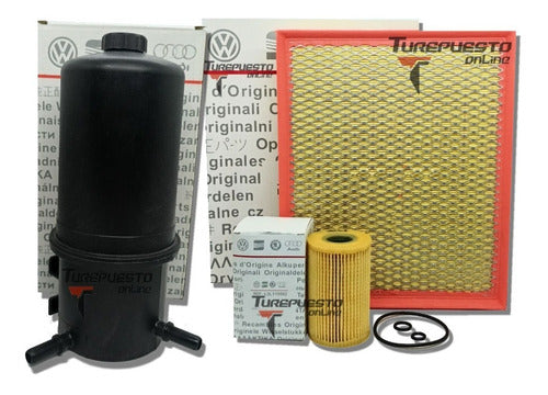 Kit Filtros De Aire Aceite Gasoil Vw Amarok 2.0 Tdi Diesel 0