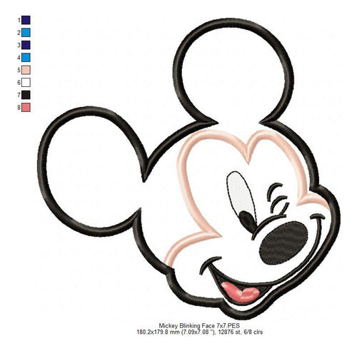 Elma Matrizes Matriz Para Bordados Maquina Infantil Mickey Mouse 4316 4