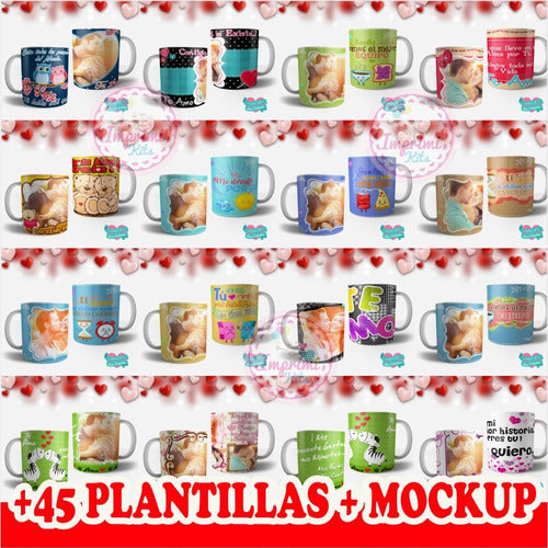 Plantillas Tazas Amor Con Fotos Enamorados #4 Sublimacion 5