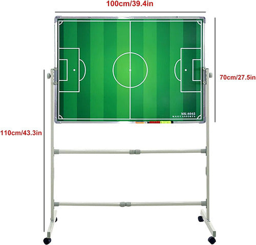 Pizarra Tablero Futbol Con Soporte Ruedas 70x100cm 3