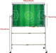 Pizarra Tablero Futbol Con Soporte Ruedas 70x100cm 3