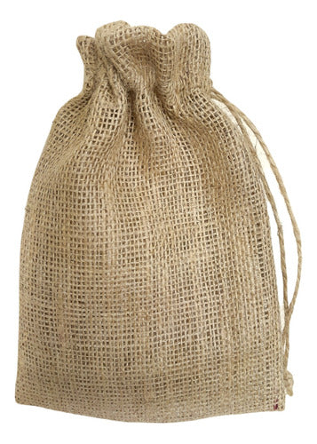 GreeN'Gift Jute Cord Burlap Bags 25x35cm (Pack of 10) 0