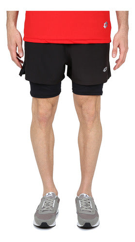 Lotto Short Run Fit Men in Black 0