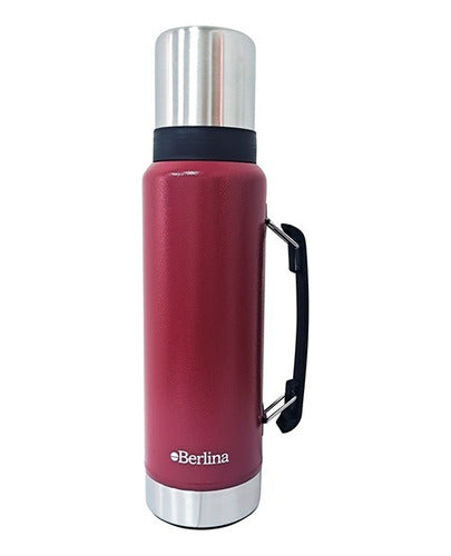 Berlina 1.2L Stainless Steel Thermos with Non-slip Base and Pouring Spout 0