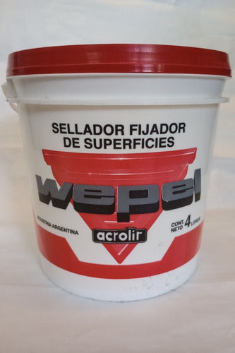 Sellador Fijador Al Agua Superficies Wepel Acrolit X 4 Lt. 0