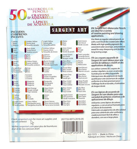 Juego De Lápices De Acuarela Sargent Art, Surtido De Colores 1