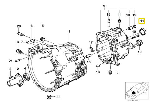 VAICO Anillo Retén Caja Cambios Para Bmw Serie 3 E36 325i M50 1