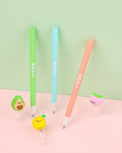 Wero It's OK Fruity Designs Erasable Roller Pen + 2 Refills 6