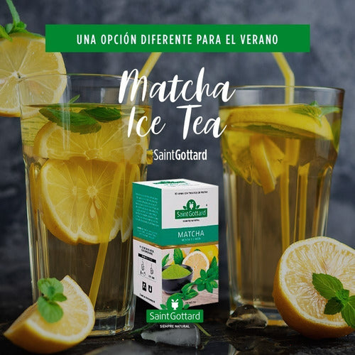 Infusion Matcha Menta Y Limon Saint Gottard - 20 Saquitos X3 5