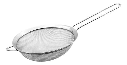 Peneira Coadeira Em Metal Inox 38x20 Cm Para Cozinha 5