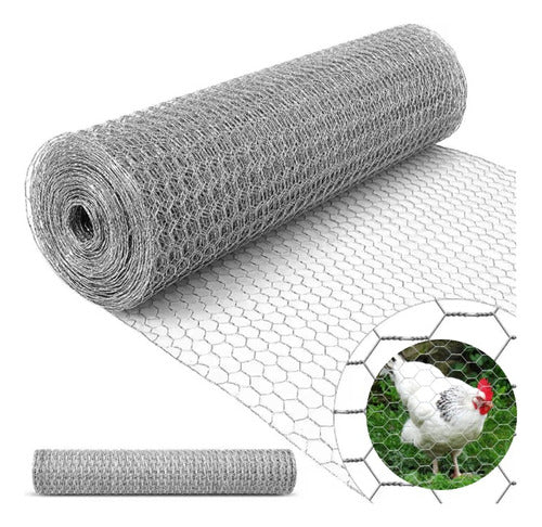 Tejido Malla Hexagonal Gallinero Galvanizado 3/4'' 1,2m X 5m 0