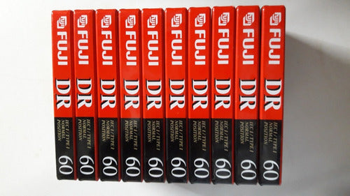 Pack of 10 Fuji DR 60 Cassette Tapes - New 1