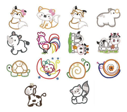 78 Embroidery Machine Animal Applique Designs + Gift 5