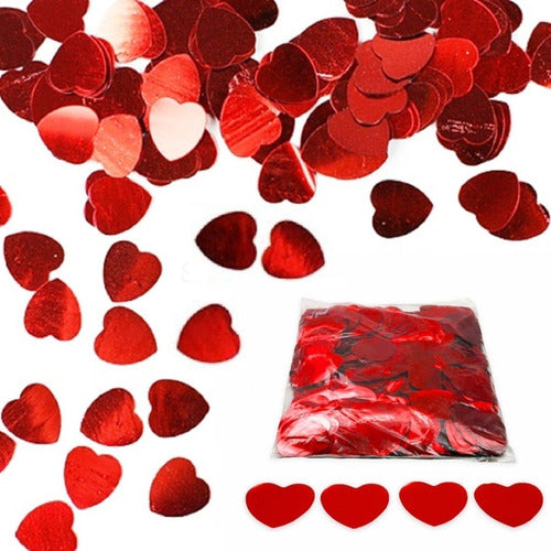 Manzana Cotillon Papel Confetti Corazones - San Valentin - Enamorados - Deco 1