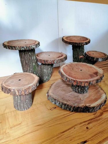 Rustic Cake Stands: Wood Slices and Logs 0