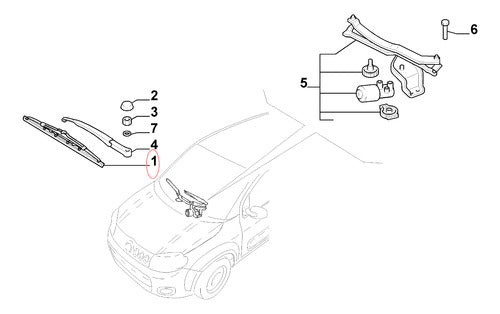 Fiat Cronos Wiper Blade Set 1