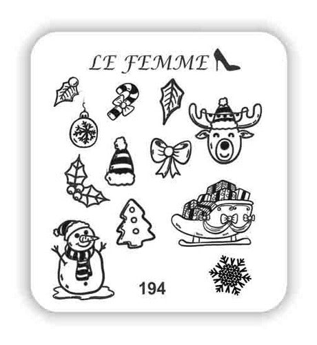 Lefemme Acrylic Stamping Plate Mod 194 Floral Designs 0