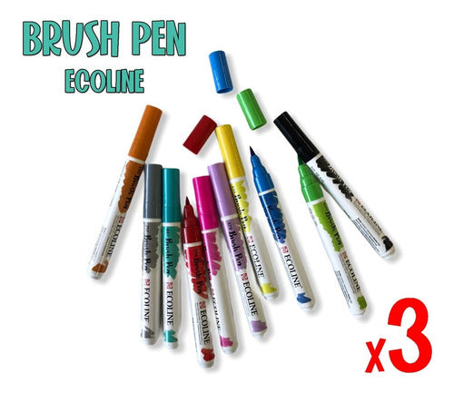 Talens Ecoline 3 Liquid Watercolor Brush Pens - Your Choice of Color 0