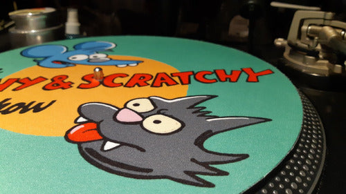 Itchy & Scratchy Simpsons Slipmat Paño Latex Djproaudio 5