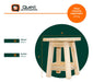 Queri Accesorios 3 High Stool Bench Natural Pine 45cm 2