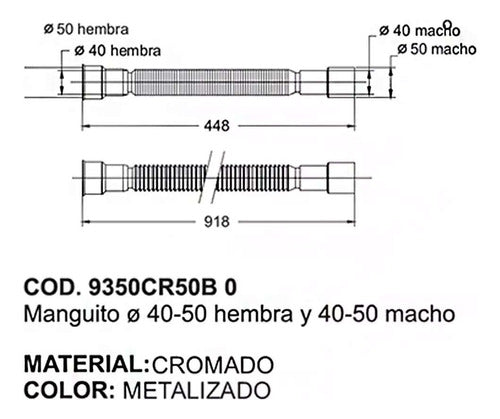 Filhos Desagüe Extensible Cromado P/lavatorio + Sopapa Pegar 1 1/4 1