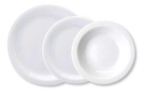 Schmidt - Cristar 24-Piece Dinnerware Set Porcelain Plates & Glass Cups 1