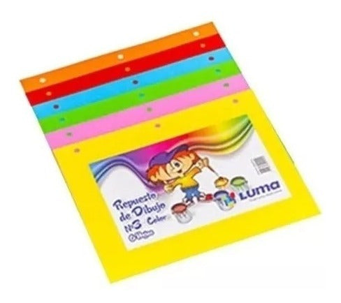 Luma Repuesto Dibujo Escolar Nº3 Color 6 Hojas Pack X 3 1