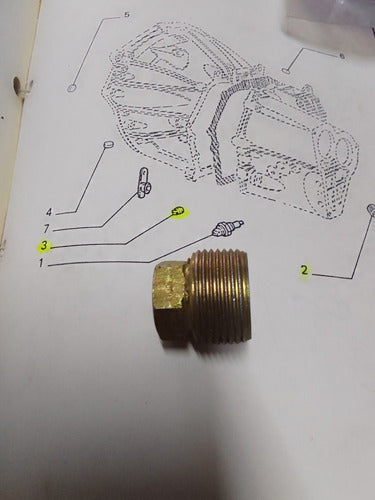 Tapon Lateral Caja/carter Motor Para Fiat Cab Exagonal Orig 4