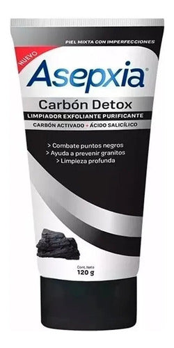 Asepxia Exfoliating Cleanser Charcoal Detox 120g 0