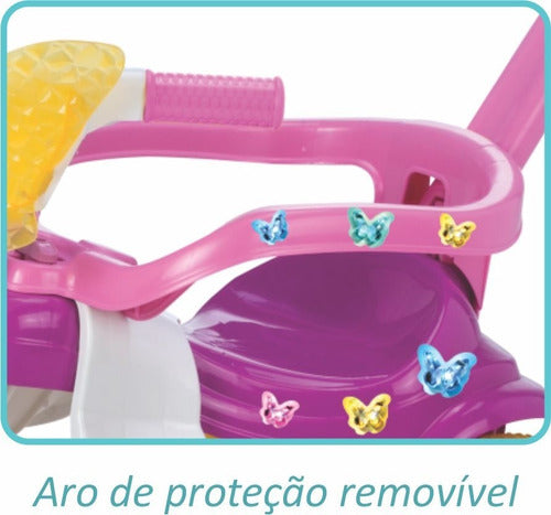 Velotrol Triciclo Infantil Motinho Motoca Butterfly Com Luz 2