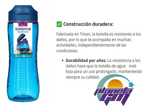 Sistema Botella Hidratación Deportiva Sistema Hydrate Tritan Active 6