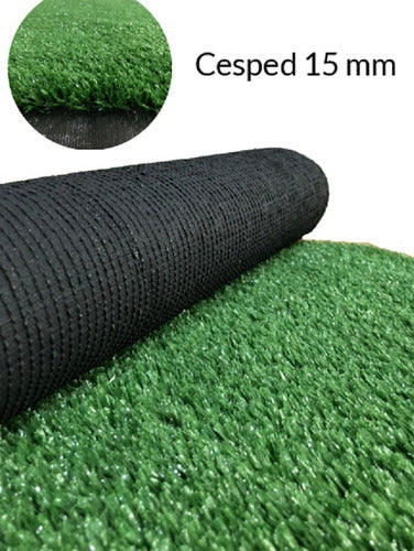 High Traffic 15mm Artificial Grass Roll - 4.20m² (2x2.10m) - Resistant Synthetic Turf 1