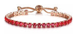 Burdah Delicate Women's Bracelet Gold Rose Red Zircon F18910 0