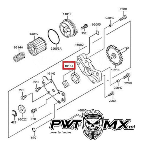 Conjunto Estrella Bomba Aceite Kawasaki  Klx 300 R 97 - 07 1