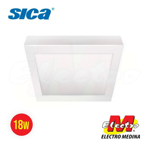 Panel Exterior Cuadrado Led 18w Luz Fria Sica Electro Medina 1