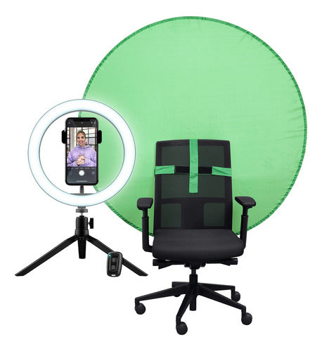 Trust Tripod With Ring Light + Green Screen Trust Maku+ - Cover 0