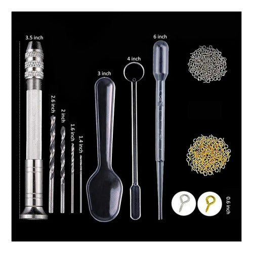 Set De Moldes De Resina, Instrumentos Y Glitter (94 Piezas) 3